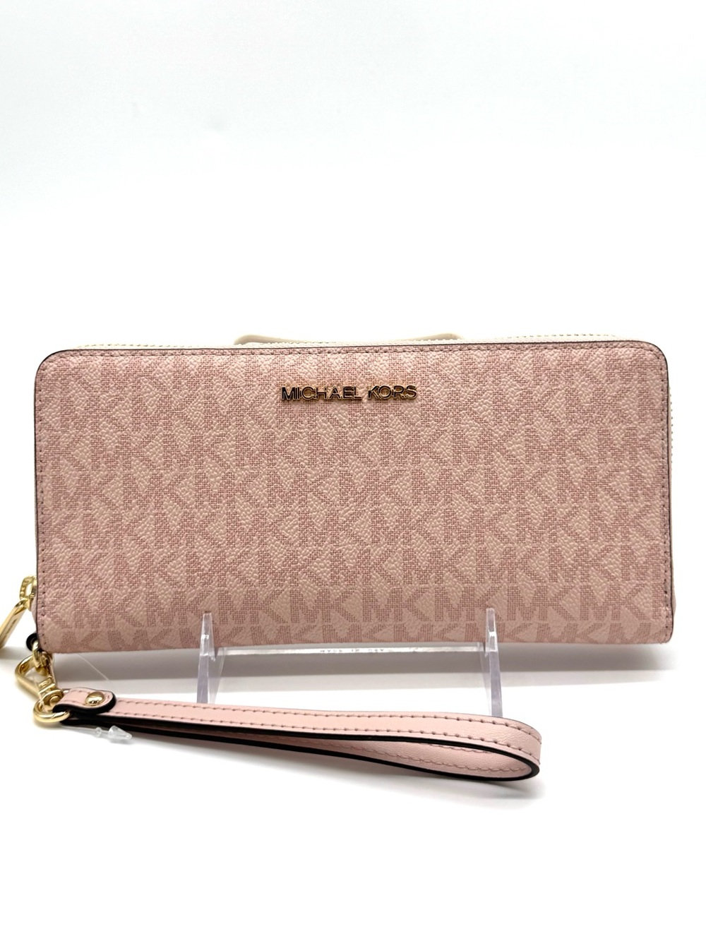 Michael Kors Large Continental Wallet Powder Blush Signature